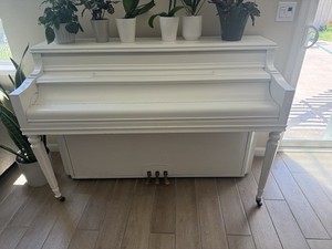1924 Chickering & Sons Upright Piano White Finish 88 Keys 3 Pedals Made in Ameri