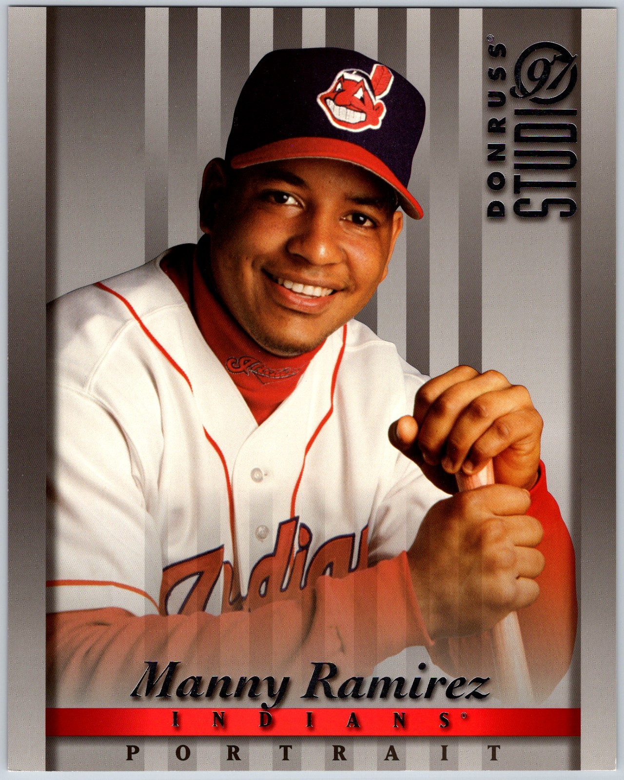 Manny Ramirez Cleveland Indians Portrait 1997 97 Donruss studio 8x10 card 16 (A