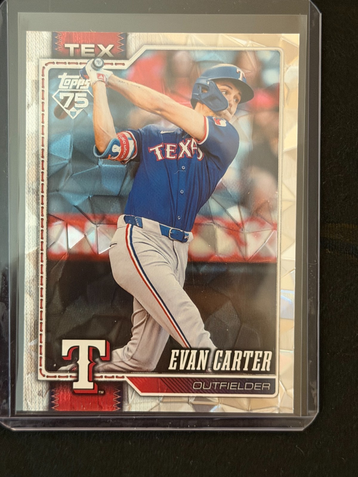 Evan Carter 2026 Topps Diamante Foil #110 - Texas Rangers