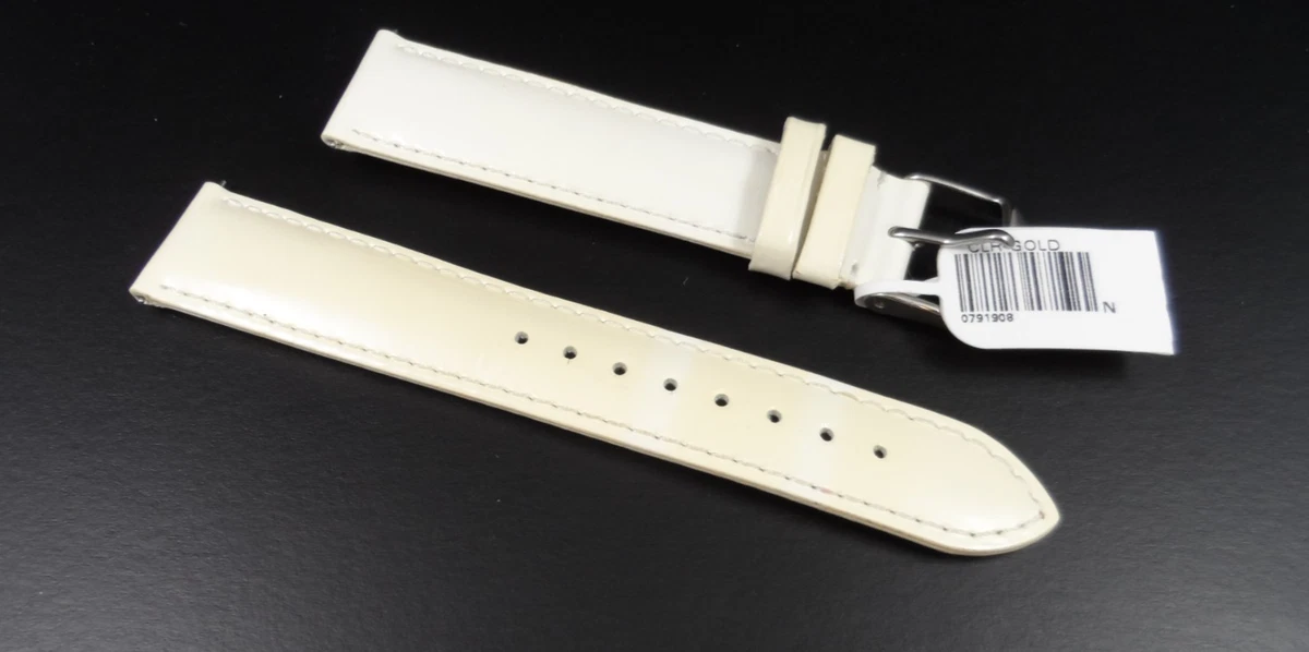 NWOT Michele White Patent Watch Band 18mm Michele White Patent Leather Band 16mm with | Mercari main image 3