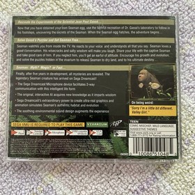 Caution Seaman (Sega Dreamcast, 2000) Game Disc & Back Of Case Only