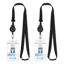 Retractable Breakaway Lanyard with ID Badge Holder, Safety Breakaway Buckle, ...