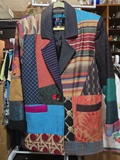 Cardamone Patchwork Designer Eclectic Women's Blazer Jacket Size Small