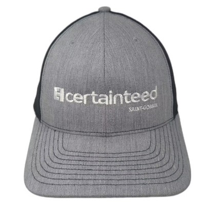 Richardson Trucker Hat Gray Black OS CertainTeed Saint-Gobain Hat Embroidered