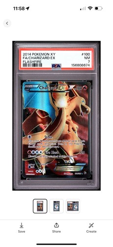 Charizard-EX graded PSA 7 for sale on eBay