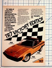 Triumph Tr7 Victory Edition Original Magazine Ad 1970s Sports Car Racing