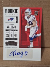 2017 TANNER VALLEJO PANINI CONTENDERS AUTOGRAPHED AUTO ROOKIE CARD RC #215 BILLS