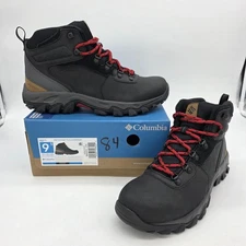 Columbia Newton Ridge Plus II Waterproof Boots Mens Size 9.5 Black Hiking Shoes
