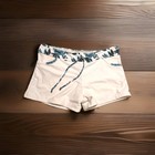 XL Tropical New Womens White Swim Suit Bathing Suit Bottom Boy Shorts Swimming