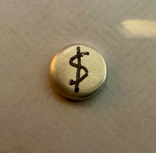 0.50 Gram Solid Silver DOLLAR SIGN Round - .999 Pure Bullion - FREE SHIPPING!!!!