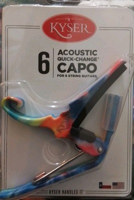 NIP KYSER TIE DYE ACOUSTIC QUICK- CHANGE CAPO  6 STRING New