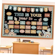 Classroom Bulletin Board Set Boho Motivational This is Your Year Decoration