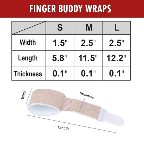 Finger Buddy Wraps 3 Stück Fingerschienen Tape für Holzhammer, verklemmt, geschwollen - Bild 5 von 16