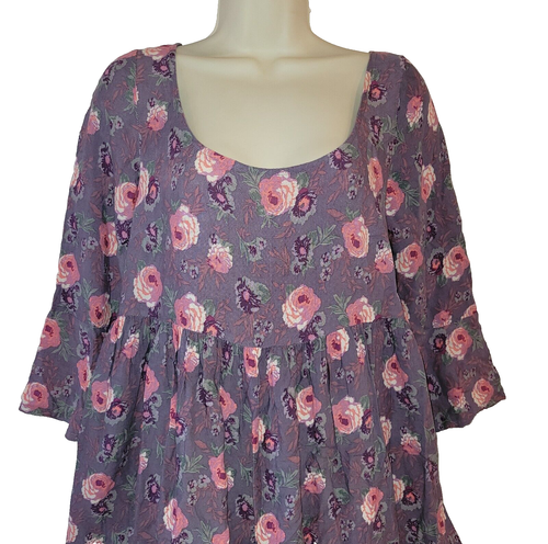 Mini Vestido Muñeca Bebé American Eagle S Fluido Boho Estampado Floral Viscosa Y2K Romántico - Imagen 6 de 23