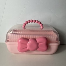 Girls Hair Accessories Storage Box Bow Decor Organizer Hair Ties Storage Box