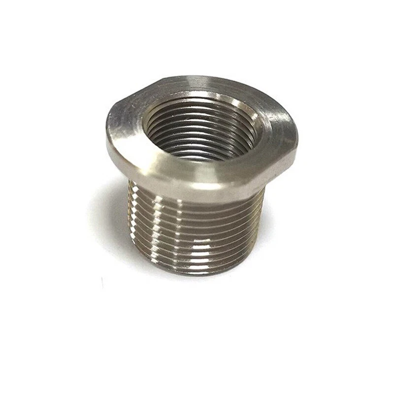 2pcs 1/2x28 ID to 5/8x24 OD Thread Protector Adapter with Washer Stainless Steel - Image 3 of 4