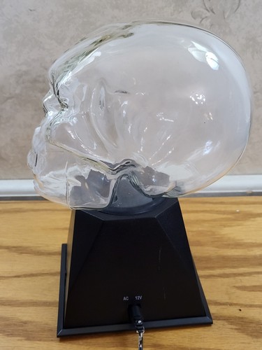 GLAS SCHÄDEL HALLOWEEN PLASMA LAMPE BELEUCHTET HALLOWEEN DEKORATION Mehrfarbig 10" - Bild 4 von 9