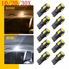 102030x E T10 194 168 2825 W5w Wedge Light Bulbs Led 6000k Super White 6-smd