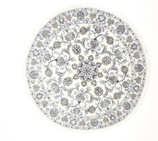 Orientteppich super Nain mit Seide (150X 150 CM)  Perserteppich Rund  Top Neu