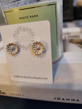 Pink Flower Stud Earrings