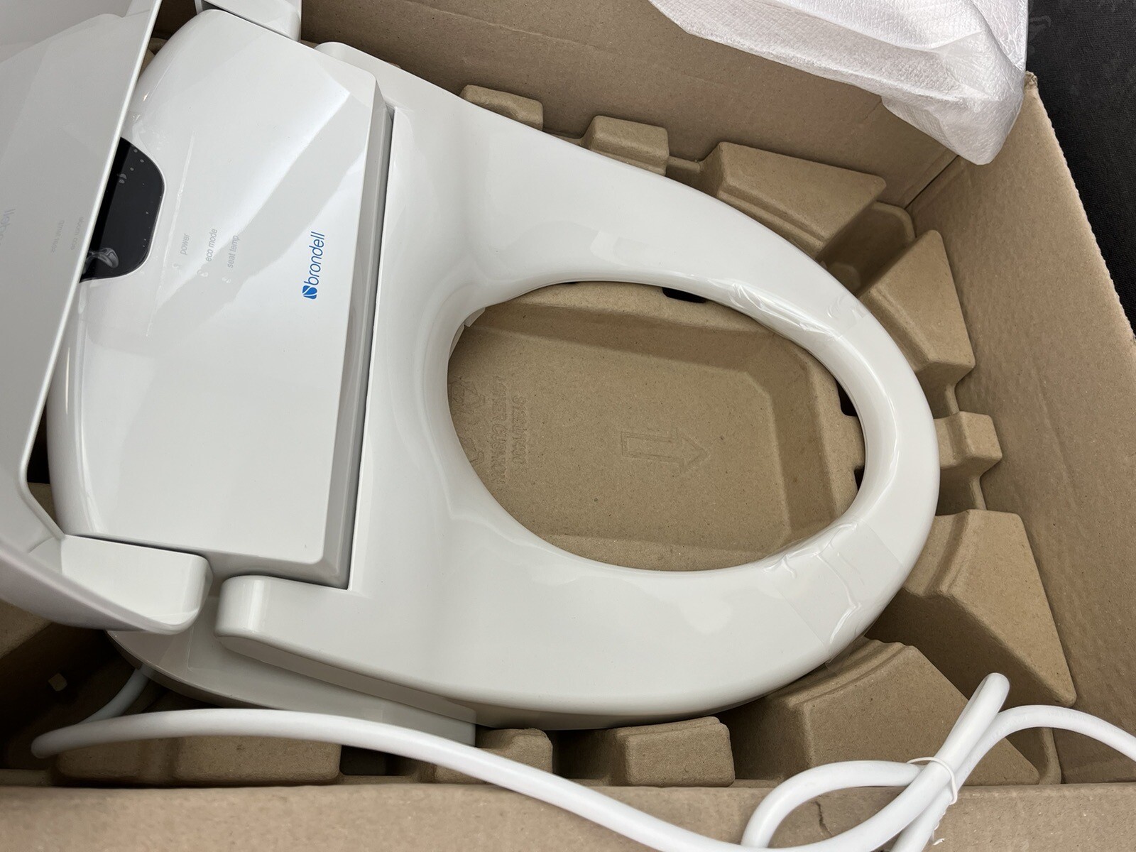 Brondell S1400RW Swash 1400 Luxury Bidet Toilet Seat Round White New