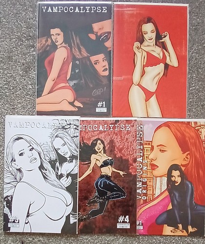 Vampocalypse #1-4 and Origins #1 set from Underglow Comics - RARE - Adults-Only