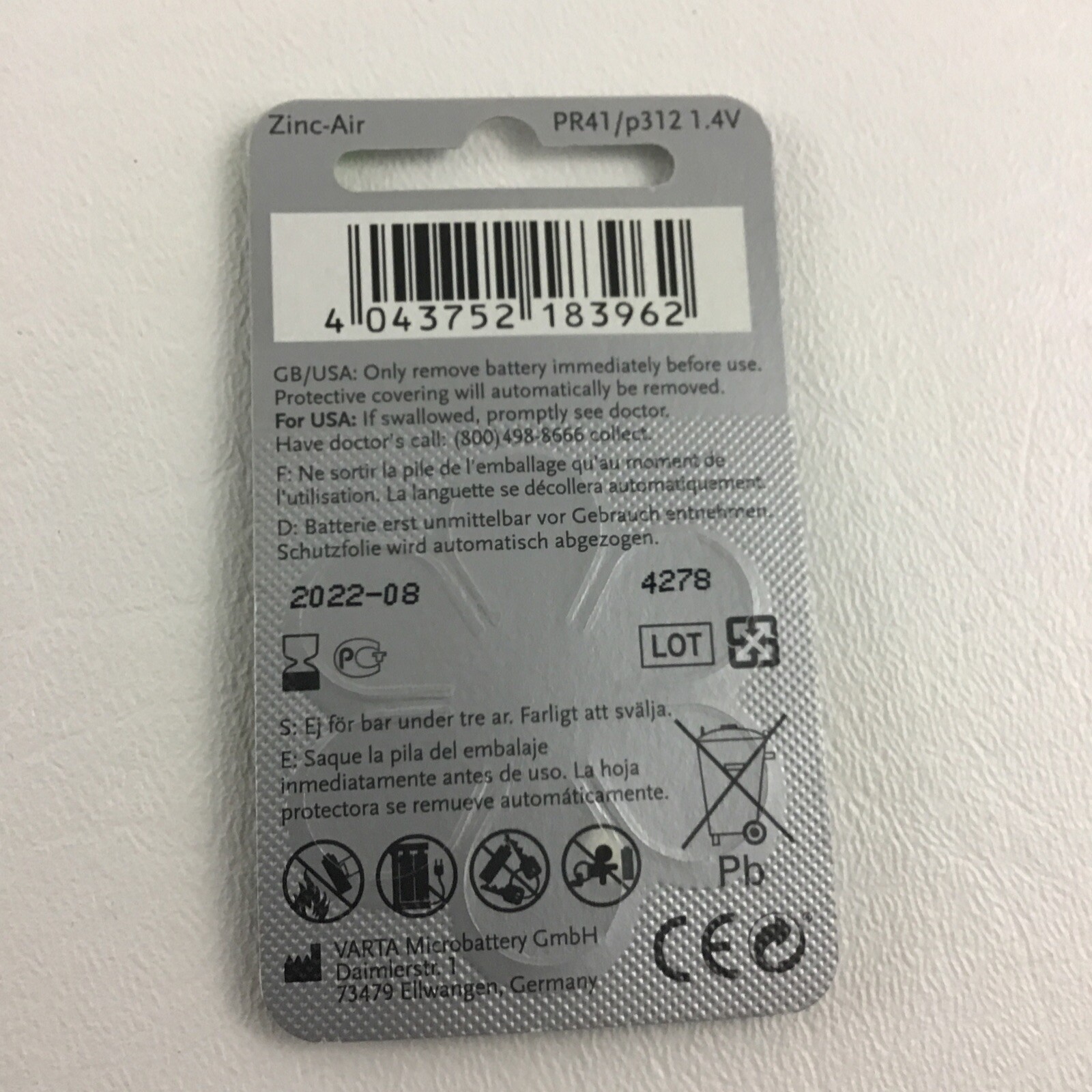 Power One High Level Hearing Aid Batteries P312 Lot of 72 New Expired 12 Packs