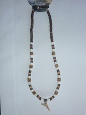cristalloterapia PENDENTE COLLANA FOSSILE DENTE SQUALO TALISMANO sciamanesimo