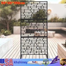 Rectangle Privacy Screen Garden Fence Privacy Screening Black for Outdoor Indoor