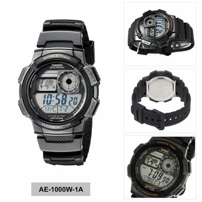 casio youth grey dial men's watch