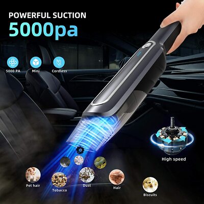 Aspirabriciole Senza Fili, 5000Pa Aspirapolvere Portatile per auto  EASY EAGLE 