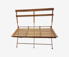 banc de jardin en fer forgé / décoration de jardin