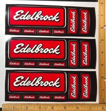 Vintage Lot Of 3 Edelbrock Manifolds Logo Decal Toolbox Sticker Sets Nhra Racing Vintage Lot Of 3 Edelbrock Manifolds Logo Decal Toolbox Sticker Sets Nhra Racing