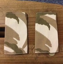 Pair Blank Four Colour Desert DPM  Epaulette Slides
