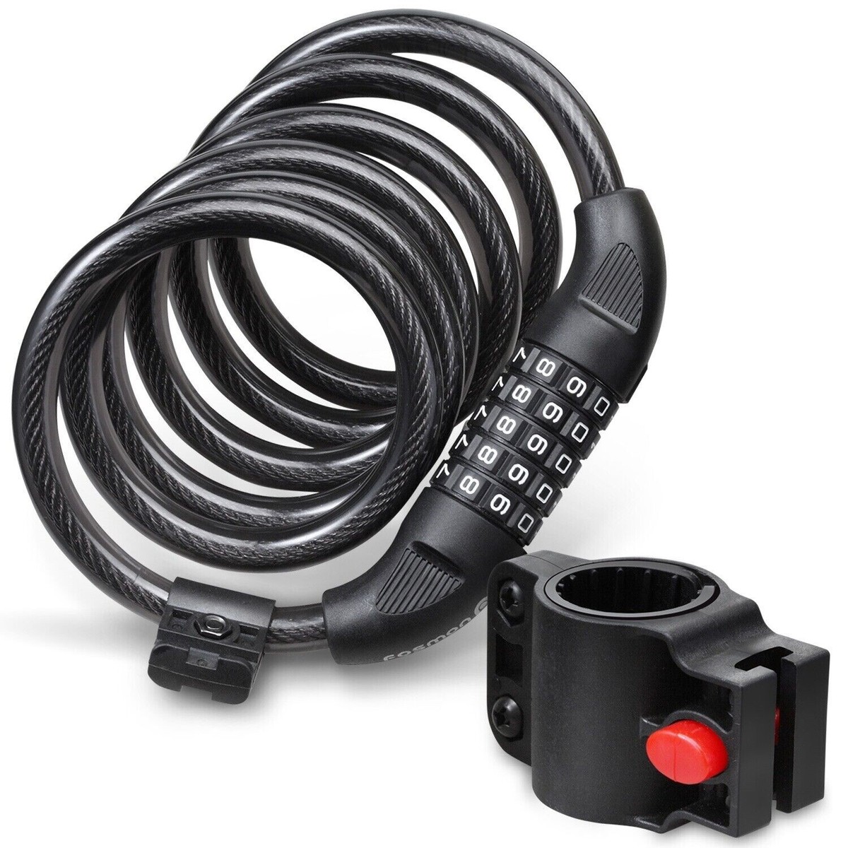 Fosmon Security 5 Digit Combination Bike Cable Lock 6FT w
