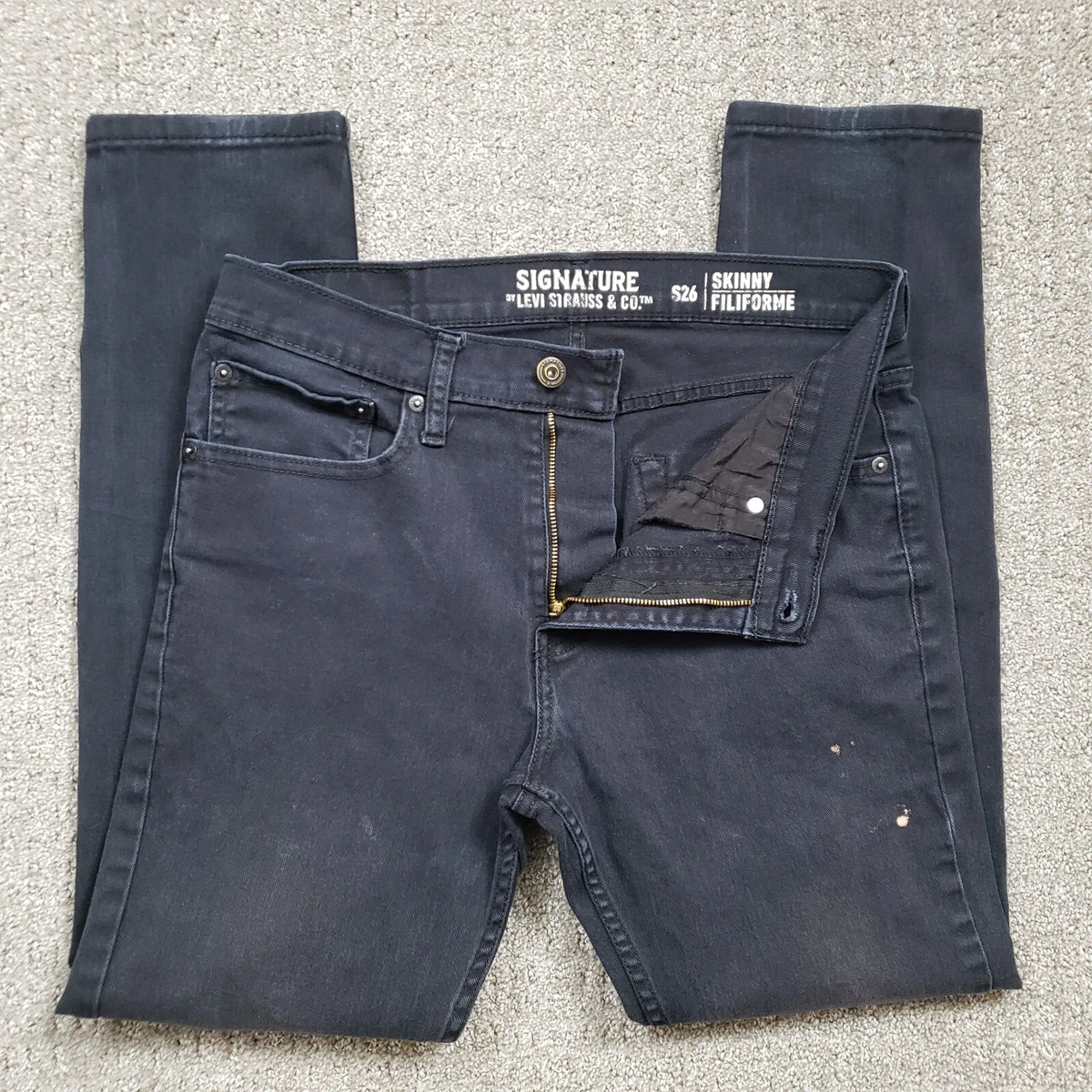 Mens black skinny levi jeans 2025