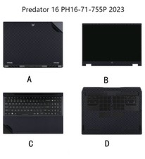 Sticker Skin Cover for Acer Predator16 PH16-71-755P 2023 Laptop Vinyl Protection