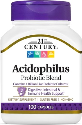 21st Century Acidophilus Probiotic Blend, 100 Capsules 740985213391VL