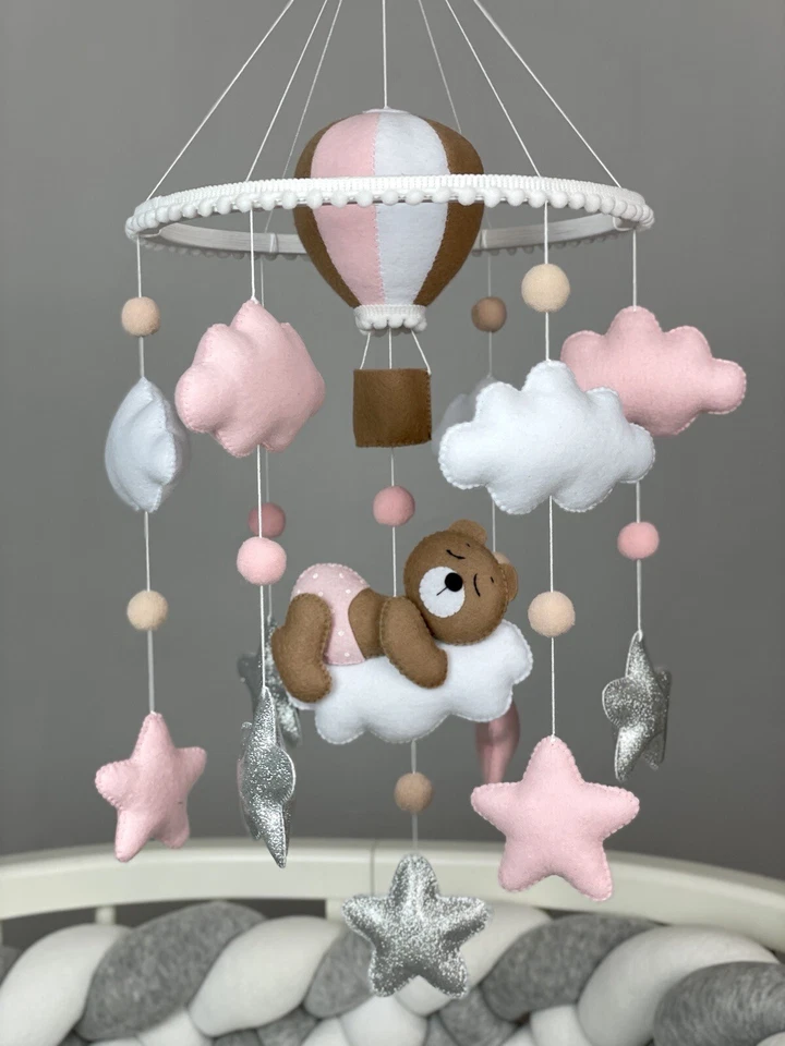 Медведь baby мобильная кроватка воздушный шар детский мобильный войлок Baby mobile girl детской темы - Изображение 4 из 4