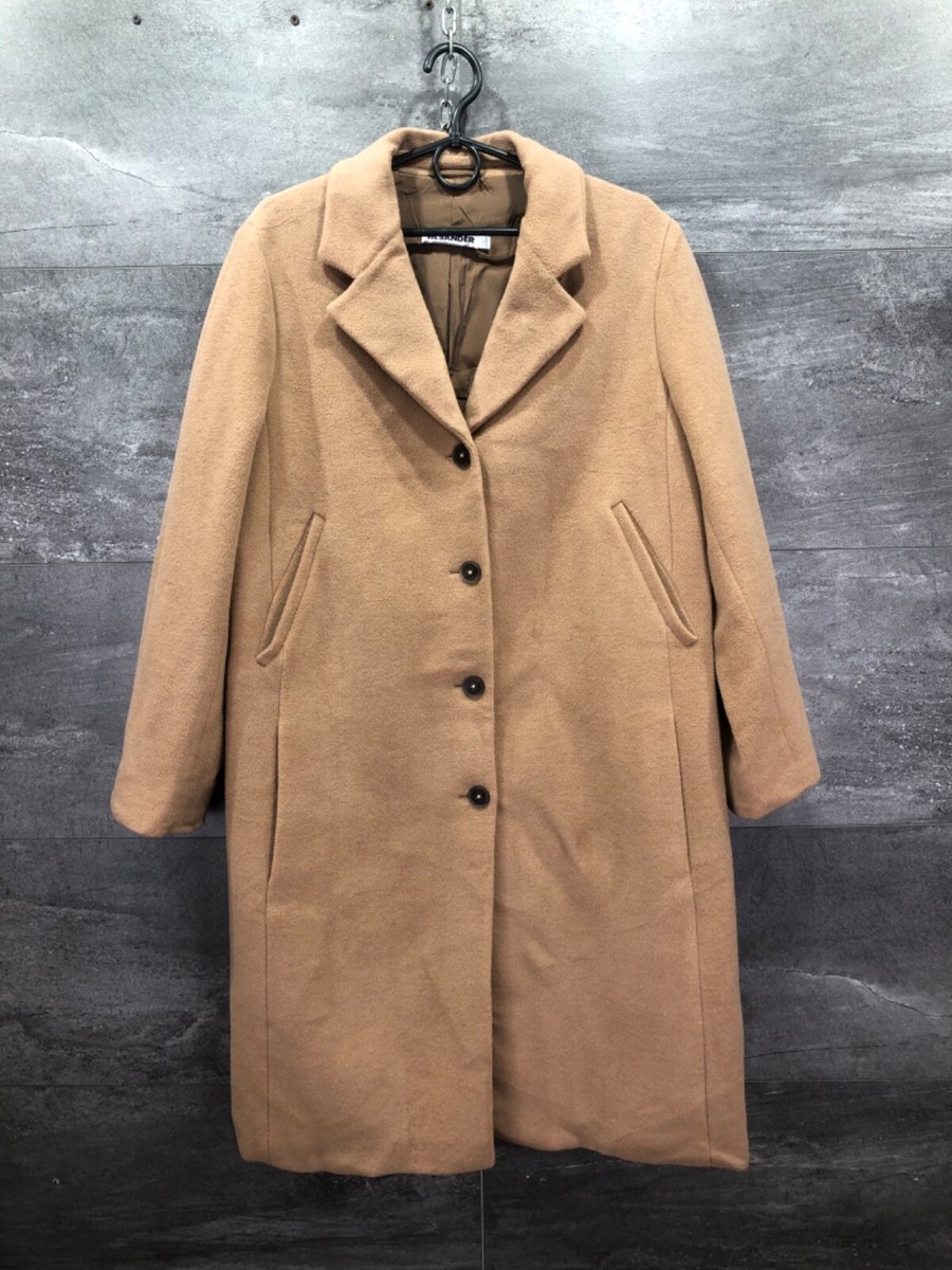 JIL SANDER Cashmere long coat brown Lana Wool Angora Size 42 | eBay