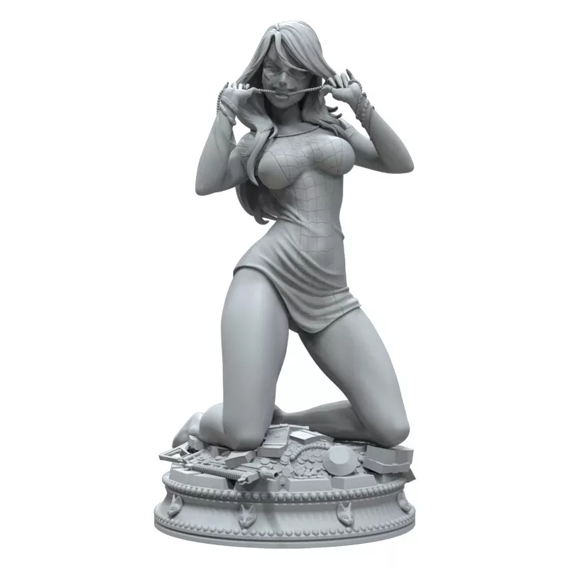 Anime Muscle Woman Figures Unpainted GK Models 3D Printed Unassembled Resin  Kits