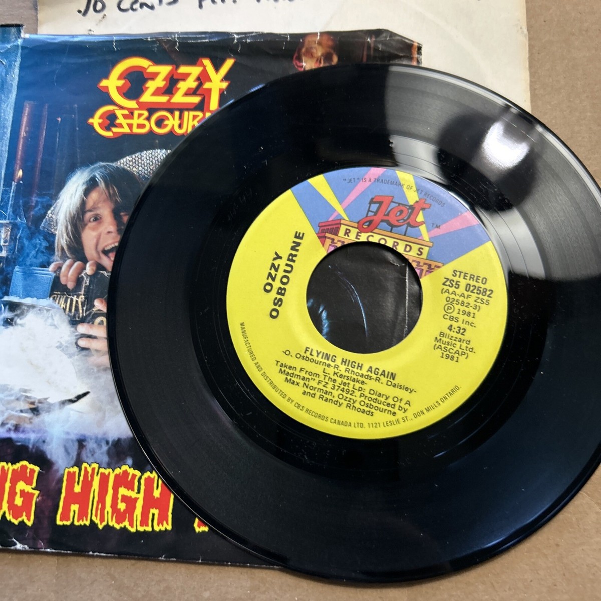 Ozzy Osbourne Flying High Again/I Don't Know Live 1981 Jet 45