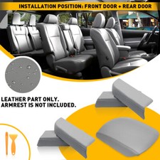 For 2009-2015 Honda Pilot 4x Door Panel Console Lid Armrest Cover Leather Gray