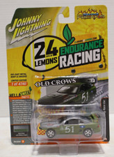 Johnny Lightning 1990s FORD MUSTANG RACE CAR Silver/Green Ver. B Release 1