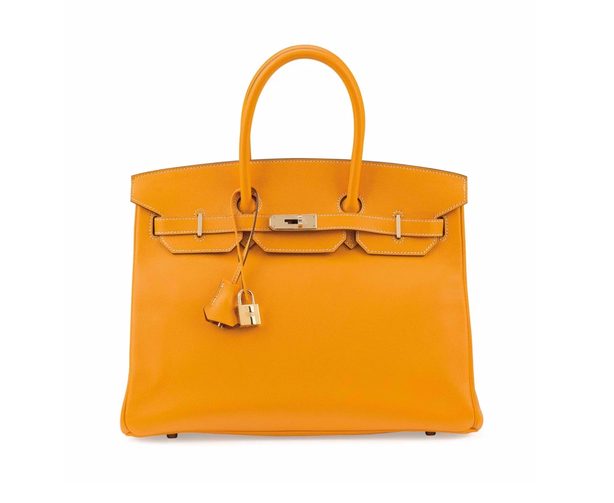 HERMES LIMITED EDITION BIRKIN 35 JAUNE D'OR & POTIRON