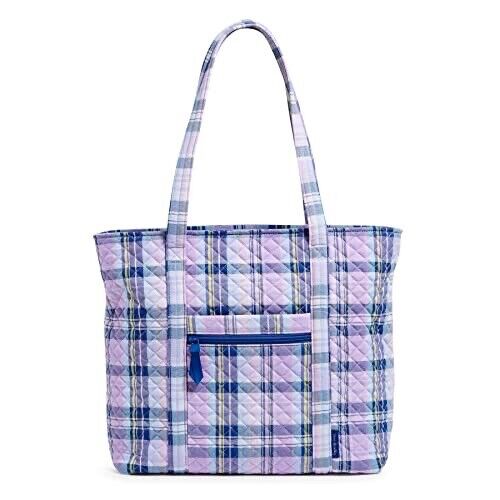 Vera Bradley Vera Baumwolltasche, Amethyst kariert, Neu mit Etikett - Bild 2 von 4
