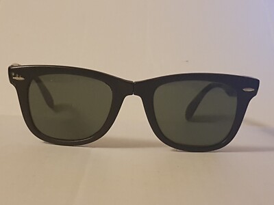 B&L Bausch & Lomb Ray-Ban WO670 Folding Wayfarer Sonnenbrille schwarz/grün G-15