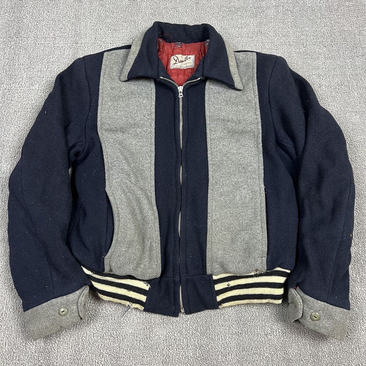 Vintage 30s 40s Damilco Wool Varsity Bomber Jacket Mens Vintage 30s 40s Damilco Wool Varsity Bomber Jacket Mens