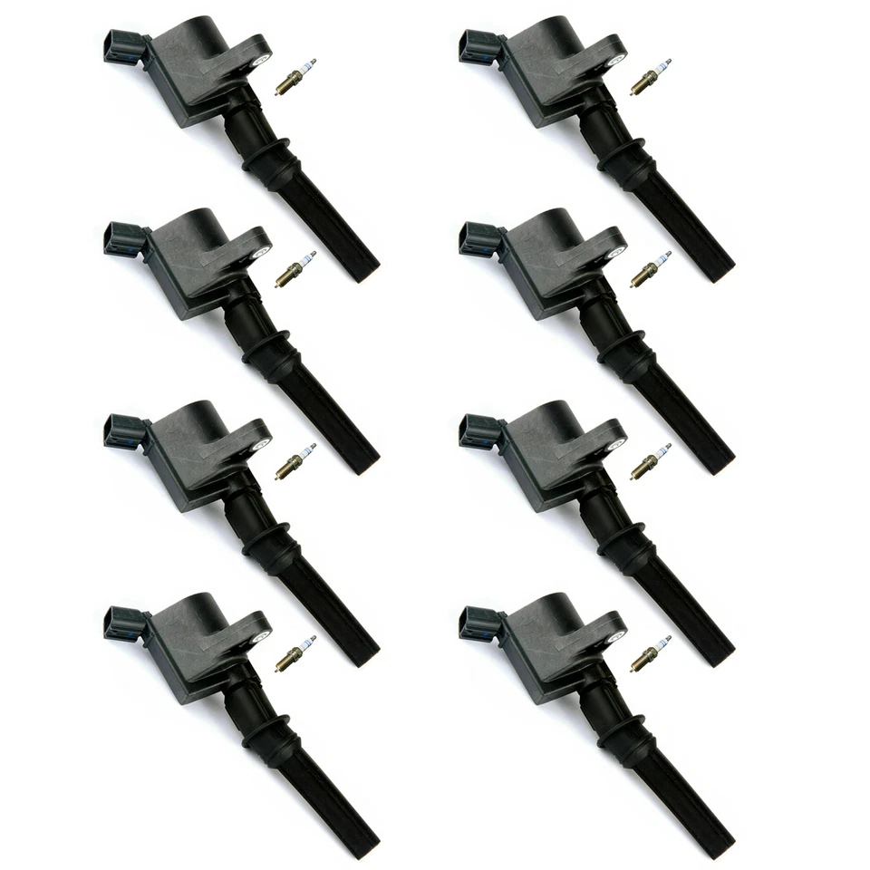 FD503 Ignition Coil & Bosch Double Iridium Spark Plug For Ford E-150 E-350 5.4L — 第 2/4 张图片