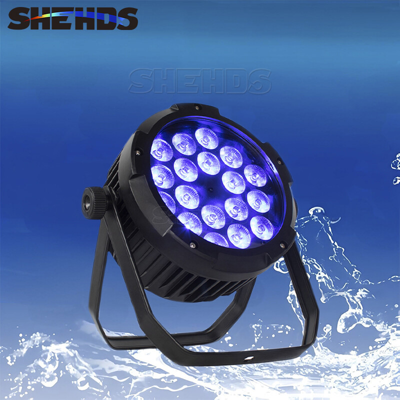 SHEHDS 18x18W RGBWA+UV Waterproof IP65 LED Par Light DMX Outdoor